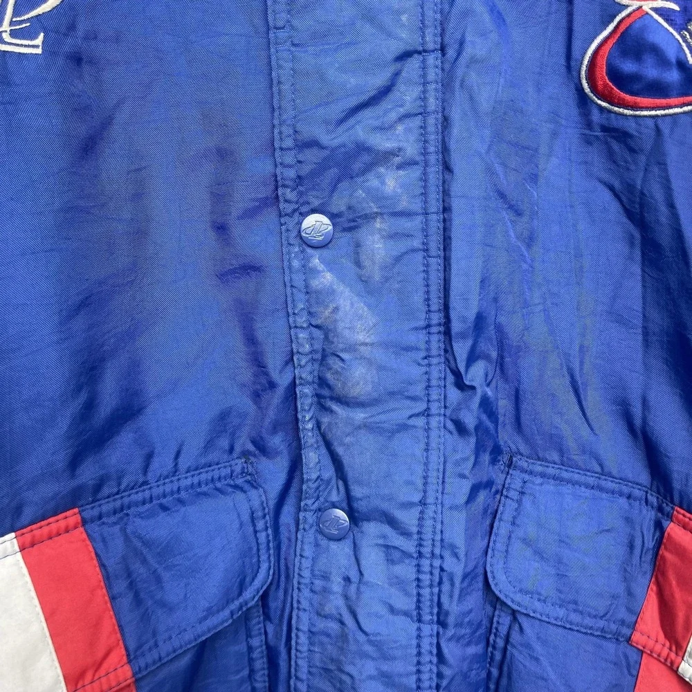 Vintage New England Patriots Jacket Mens XL Blue NFL Football Logo Athletic 90s